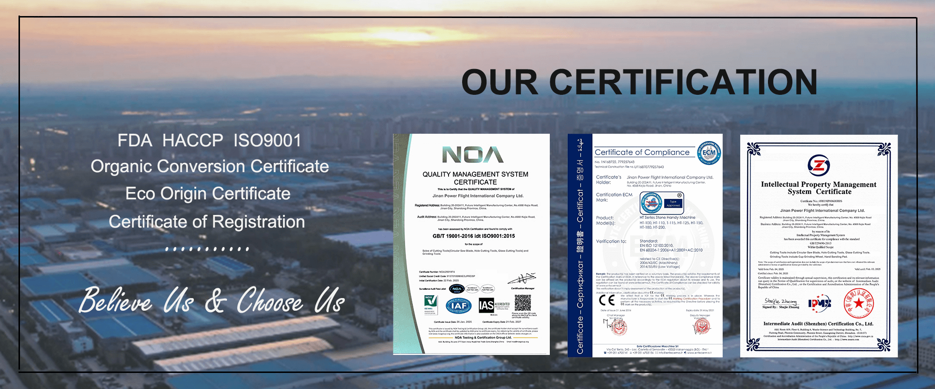 Our Certification